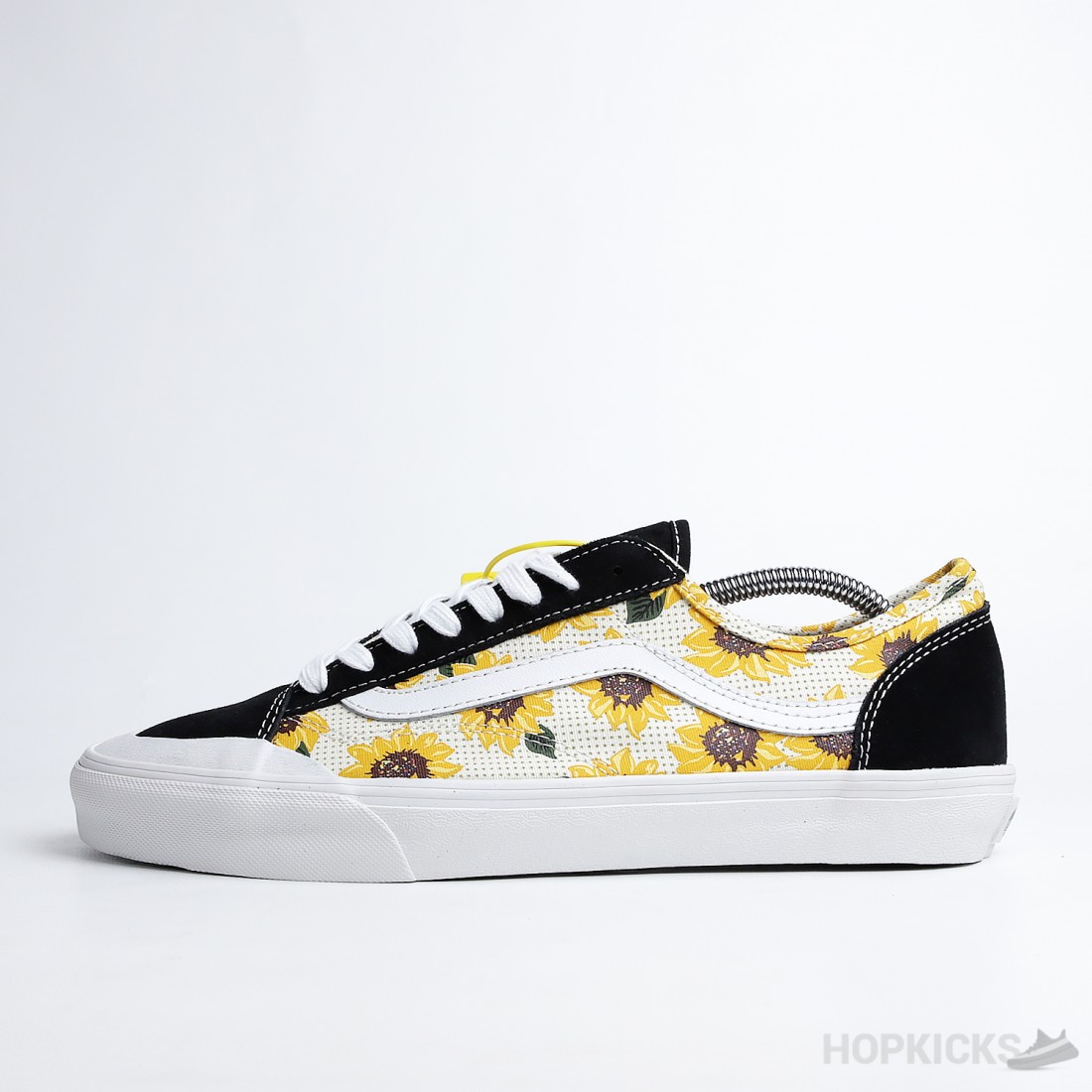 old skool vans with sunflowers